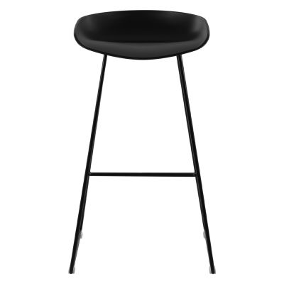 Stool Metallic HM8450.02 with seat PP Black 47x47x83cm