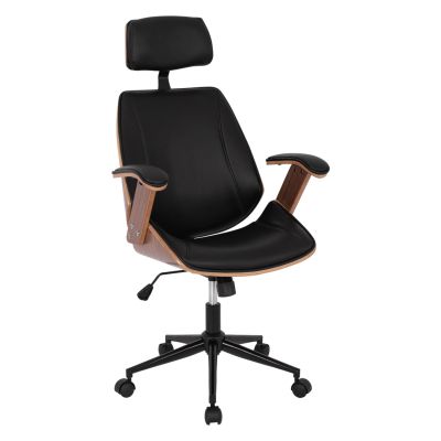 Мениджърски офис стол Superior Pro HM1109.01 цвят орех-черен 63x67x123 см