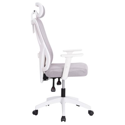 ОФИС СТОЛ MEXER HM1195.02 СИВА МРЕЖА-БЯЛА МЕТАЛНА ОСНОВА И НАЙЛОНОВА РАМКА 60x49x130Hcm.