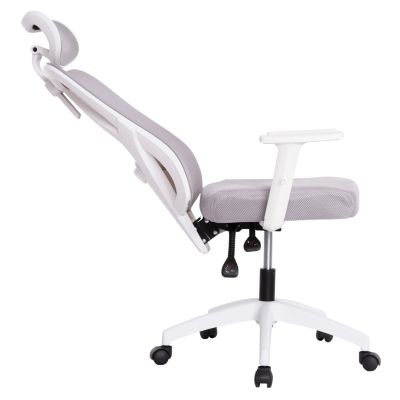 ОФИС СТОЛ MEXER HM1195.02 СИВА МРЕЖА-БЯЛА МЕТАЛНА ОСНОВА И НАЙЛОНОВА РАМКА 60x49x130Hcm.