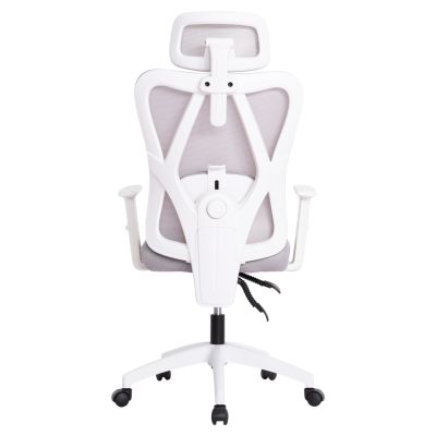 ОФИС СТОЛ MEXER HM1195.02 СИВА МРЕЖА-БЯЛА МЕТАЛНА ОСНОВА И НАЙЛОНОВА РАМКА 60x49x130Hcm.