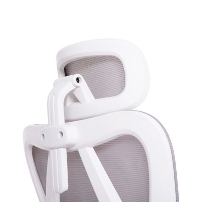 ОФИС СТОЛ MEXER HM1195.02 СИВА МРЕЖА-БЯЛА МЕТАЛНА ОСНОВА И НАЙЛОНОВА РАМКА 60x49x130Hcm.