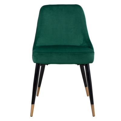 Стол Serentiy HM8527.03 от кадифе Cyppress Green цвят с метална конструкция 51x58x83см