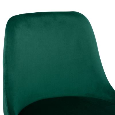 Стол Serentiy HM8527.03 от кадифе Cyppress Green цвят с метална конструкция 51x58x83см