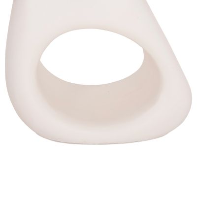 SIDE TABLE AIDA HM4692.02 FIBER CEMENT IN WHITE--TEAK WOOD TOP 47x60x59Hcm.