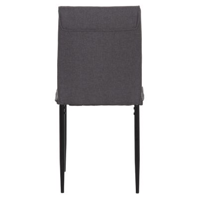 DINING CHAIR PERKY HM18347.01 GREY FABRIC-METAL LEGS IN BLACK 44x60x87H cm.