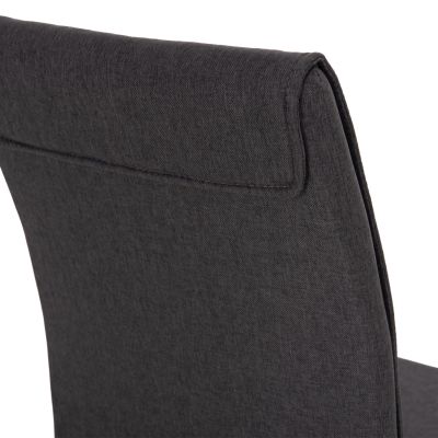DINING CHAIR PERKY HM18347.01 GREY FABRIC-METAL LEGS IN BLACK 44x60x87H cm.
