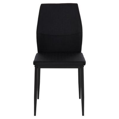 DINING CHAIR DIAZ HM18346.02 BLACK FABRIC & METAL LEGS 43x52x87Hcm.