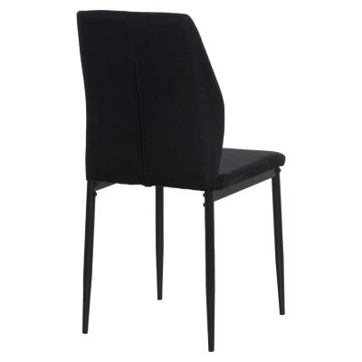 DINING CHAIR DIAZ HM18346.02 BLACK FABRIC & METAL LEGS 43x52x87Hcm.