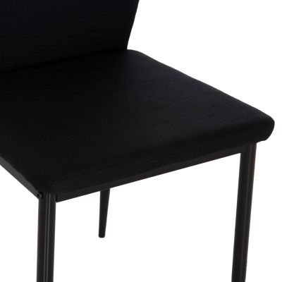 DINING CHAIR DIAZ HM18346.02 BLACK FABRIC & METAL LEGS 43x52x87Hcm.