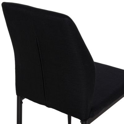 DINING CHAIR DIAZ HM18346.02 BLACK FABRIC & METAL LEGS 43x52x87Hcm.