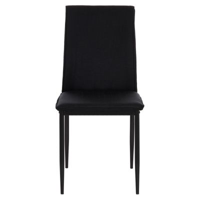 DINING CHAIR PERKY HM18347.02 BLACK FABRIC & METAL LEGS 44x60x87Hcm.
