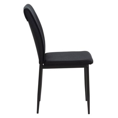 DINING CHAIR PERKY HM18347.02 BLACK FABRIC & METAL LEGS 44x60x87Hcm.