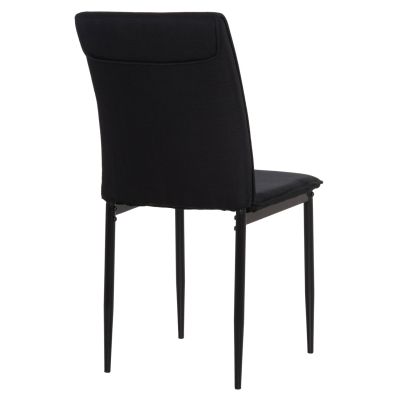 DINING CHAIR PERKY HM18347.02 BLACK FABRIC & METAL LEGS 44x60x87Hcm.
