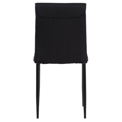 DINING CHAIR PERKY HM18347.02 BLACK FABRIC & METAL LEGS 44x60x87Hcm.