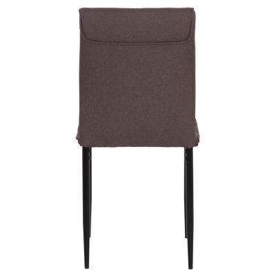 DINING CHAIR PERKY HM18347.03 BROWN FABRIC-METAL LEGS IN BLACK 44x60x87Hcm.
