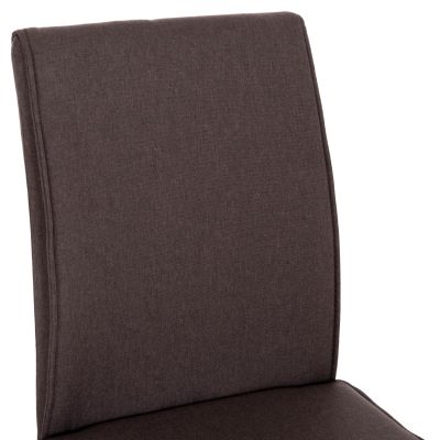 DINING CHAIR PERKY HM18347.03 BROWN FABRIC-METAL LEGS IN BLACK 44x60x87Hcm.