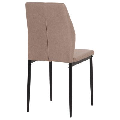 DINING CHAIR DIAZ HM18346.04 BEIGE FABRIC-METAL LEGS IN BLACK 43x52x87Hcm.
