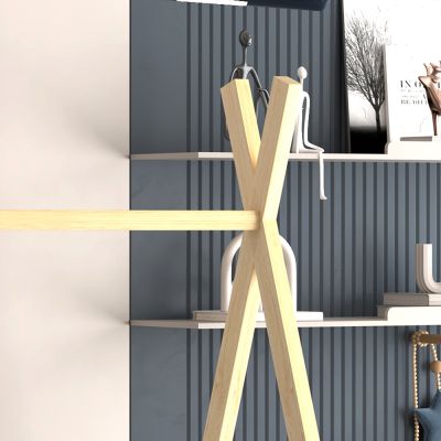 BED FOR KIDS WITH RAILING MUNK HM739.03 t.MONTESSORI-PINE WOOD IN NATURAL-WHITE FOR MATTRESS 190x90cm.