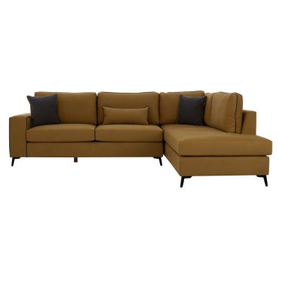 DIVA corner sofa, gold, high leg, 2pcs, right corner, stain-resistant and water-repellent fabric