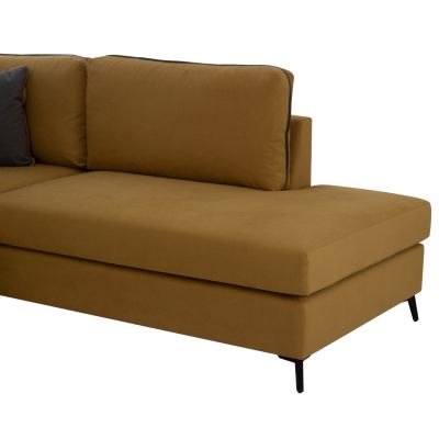 DIVA corner sofa, gold, high leg, 2pcs, right corner, stain-resistant and water-repellent fabric