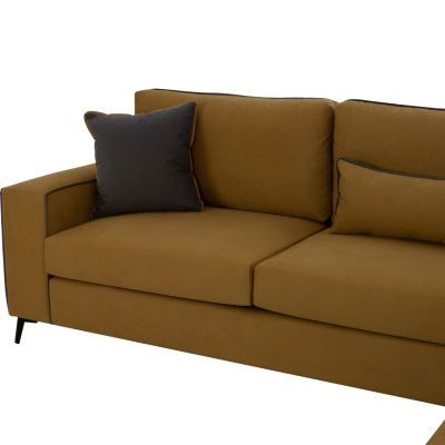 DIVA corner sofa, gold, high leg, 2pcs, right corner, stain-resistant and water-repellent fabric