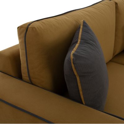 DIVA corner sofa, gold, high leg, 2pcs, right corner, stain-resistant and water-repellent fabric