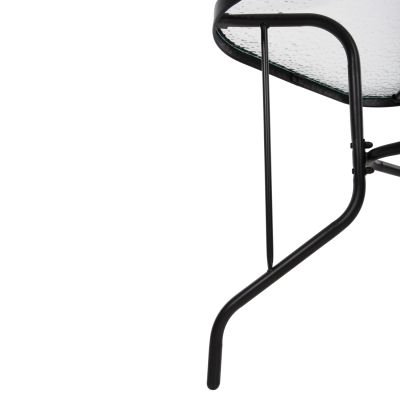 OUTDOOR DINING SET 5PCS ADAM HM10727.03 METAL CHAIRS & TABLE 120x70cm BLACK