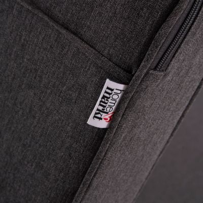 BEACH LOUNGER KORINOS HM10774.73 PINE WOOD IN WALNUT--OLEFIN CUSHION IN GREY 79x204x77Hcm.