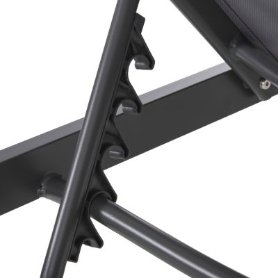 ALUMINUM SUNBED THATCHER HM5983.03 ANTHRACITE FRAME & TEXTILENE 196,5x64,5x92Hcm.