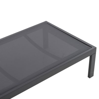 ALUMINUM SUNBED THATCHER HM5983.03 ANTHRACITE FRAME & TEXTILENE 196,5x64,5x92Hcm.