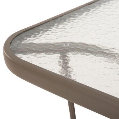 OUTDOOR DINING SET 5PCS BRUNO HM10727.04 METAL CHAIRS & TABLE 140x80cm CHAMPAGNE COLOR