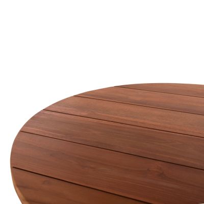 OUTDOOR ROUND TABLE LEO HM9917 SOLID TEAK WOOD IN NATURAL Φ70x75Hcm.