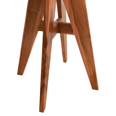 OUTDOOR ROUND TABLE LEO HM9917 SOLID TEAK WOOD IN NATURAL Φ70x75Hcm.