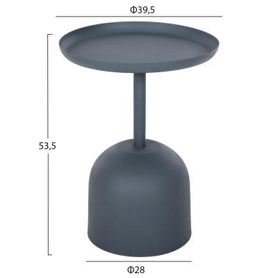 SIDE TABLE ROUND DELBEL HM4261.05 METAL IN DEEP BLUE Φ39,5x53,5Hcm.