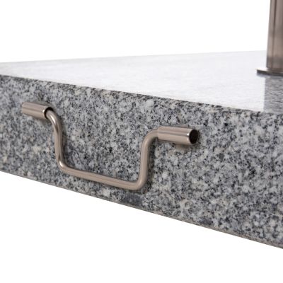 GRANITE UMBRELLA BASE 60KG WITH HANDLE & WHEELS HM6565--TUBE DIAMETER Φ58
