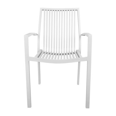DINING CHAIR BRONCA HM5130.01 WHITE ALUMINUM 54,2x59x83,5Hcm.