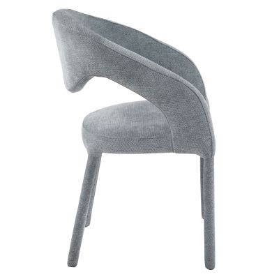 DINING CHAIR OFILIA HM18363.01 LIGHT GREY LINEN FABRIC 58x54.5x85.5Hcm