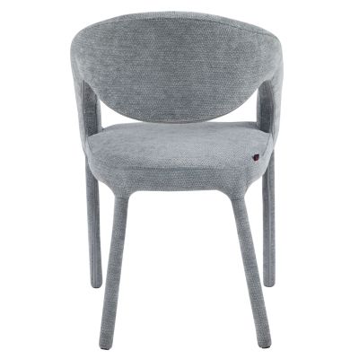DINING CHAIR OFILIA HM18363.01 LIGHT GREY LINEN FABRIC 58x54.5x85.5Hcm