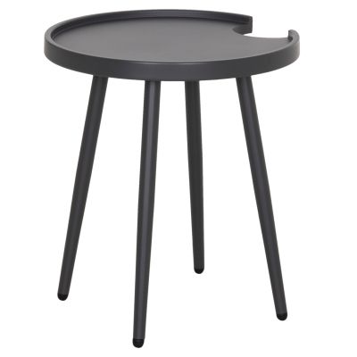 OUTDOOR ROUND SIDE TABLE TEROC HM6433.01 ALUMINUM IN GREY Φ47x53Hcm.