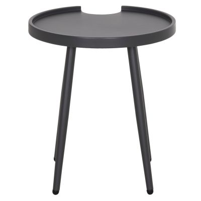 OUTDOOR ROUND SIDE TABLE TEROC HM6433.01 ALUMINUM IN GREY Φ47x53Hcm.