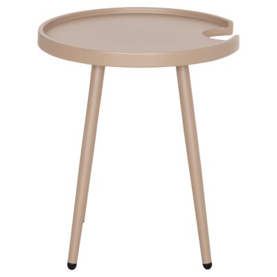 OUTDOOR ROUND SIDE TABLE TEROC HM6433.03 ALUMINUM IN CAPPUCCINO Φ47x53Hcm.