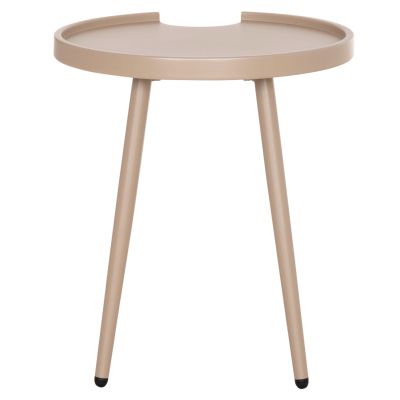 OUTDOOR ROUND SIDE TABLE TEROC HM6433.03 ALUMINUM IN CAPPUCCINO Φ47x53Hcm.