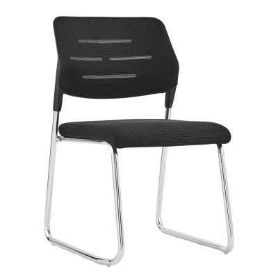 VISITORS' CHAIR TRABBEL HM1211.01 BLACK MESH FABRIC--METAL LEGS 49x59x82Hcm.