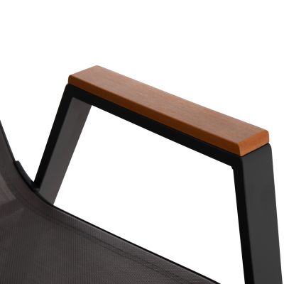 OUTDOOR ARMCHAIR LEONE HM6429.01 GREY METAL FRAME-GREY TEXTILENE 55x74x90Hcm.