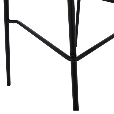 HM9298.14 bar stool VINCENT, black velvet, metal legs, 47x51x96