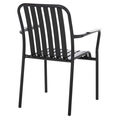 ALUMINUM ARMCHAIR RACHEL HM6088.01 BLACK 63x58x85Hcm.