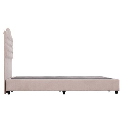 BED DOUBLE MALENA HM638.32 BEIGE FABRIC- FOR MATTRESS 150x200cm.