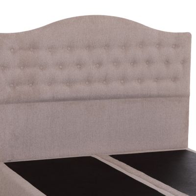 BED DOUBLE MALENA HM638.32 BEIGE FABRIC- FOR MATTRESS 150x200cm.