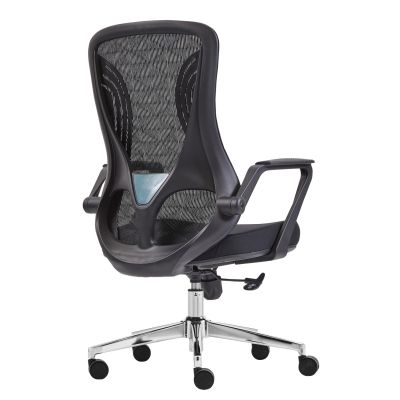 OFFICE CHAIR DECIFER HM1212.01 BLACK MESH FABRIC--CHROMED BASE 61x60x110Hcm.